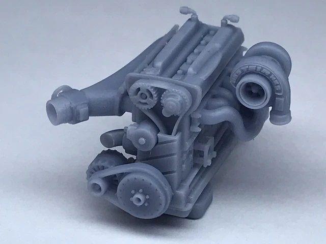 thumbnail interactive-video image 1 of 1/24 - 1/25 Scale Mazda 26B Rotary Turbo Engine Model Kit - Resin, Unassembled 1 of 3