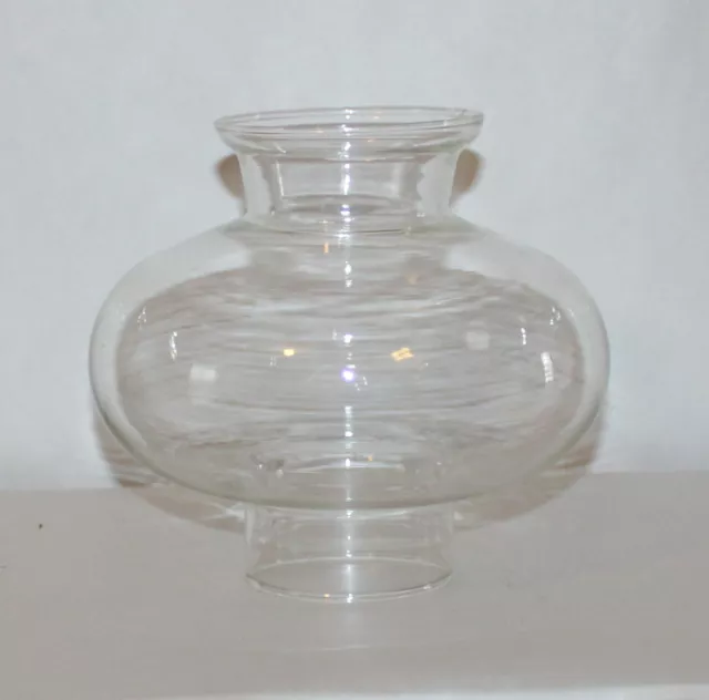 Clear Glass Bulging Bubble Lamp Chimney Shade 6-1/2" Tall / 3" Fitter Chimney