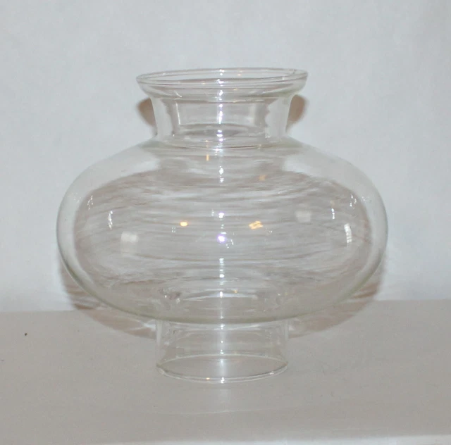 Clear Glass Bulging Bubble Lamp Chimney Shade 6-1/2" Tall / 3" Fitter Chimney