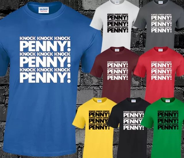 Knock Knock Penny Mens T Shirt Bazinga Geek Nerd Sheldon Cooper Big Bang Theory