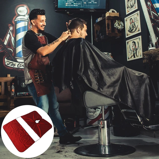Paño de peluquería nailon poliéster vestido para hombre para clientes de salón capa corte de pelo