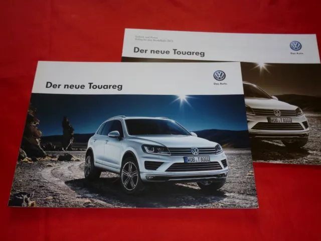 VW Touareg II Typ 7P V6 TDI V8 TDI Prospekt Brochure Preisliste Pricelist 2014