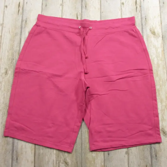 Style & Co Sport Shorts Womens Large Pink Stretchy Elastic Waist Drawstring