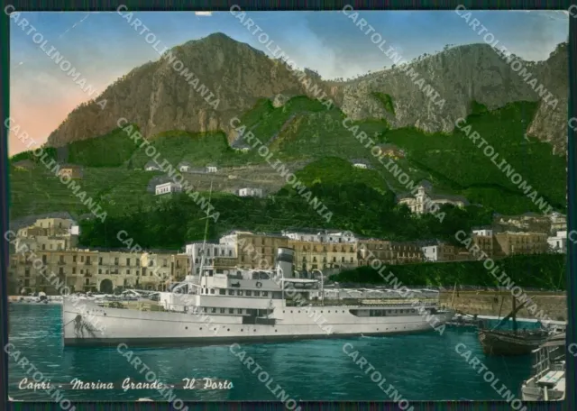 Napoli Capri Marina Grande Battello PIEGHINA Foto FG cartolina ZK0280