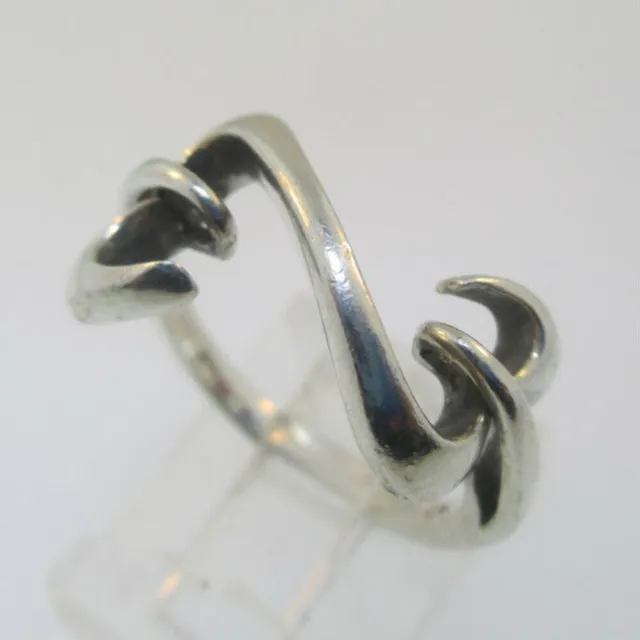 Sterling Silver Jane Seymour Open Hearts Ring Size 6