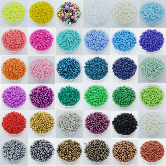 1000pcs 2mm Czech Glass Seed Round Spacer beads Jewelry DIY Making