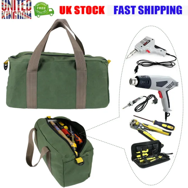 Portable Heavy Duty Canvas Tool Bag Waterproof Storage Tote Travel Camping Large