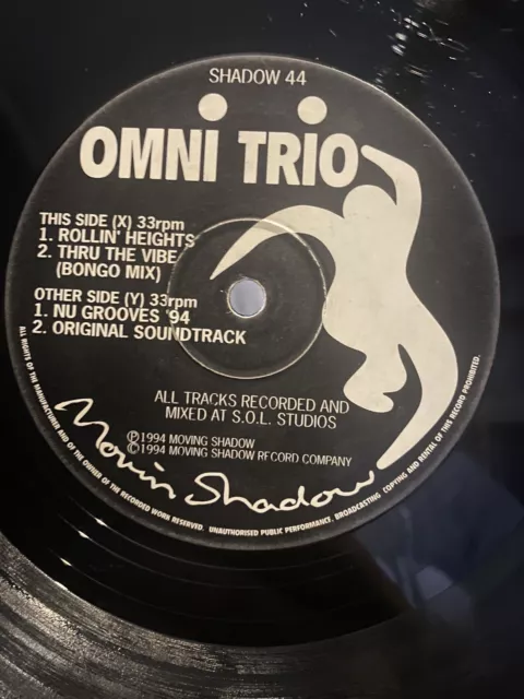 Omni Trio ‎– Vol 4 Rollin' Heights Original 12" Vinyl 1994 Moving Shadow