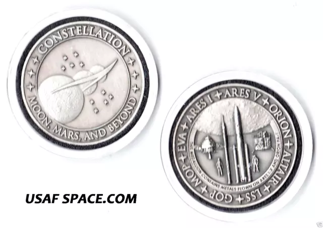 Nasa Orion Altair Lss Gop Mop Eva Ares 1 & Ares V Flown Metal Medallion-Coin