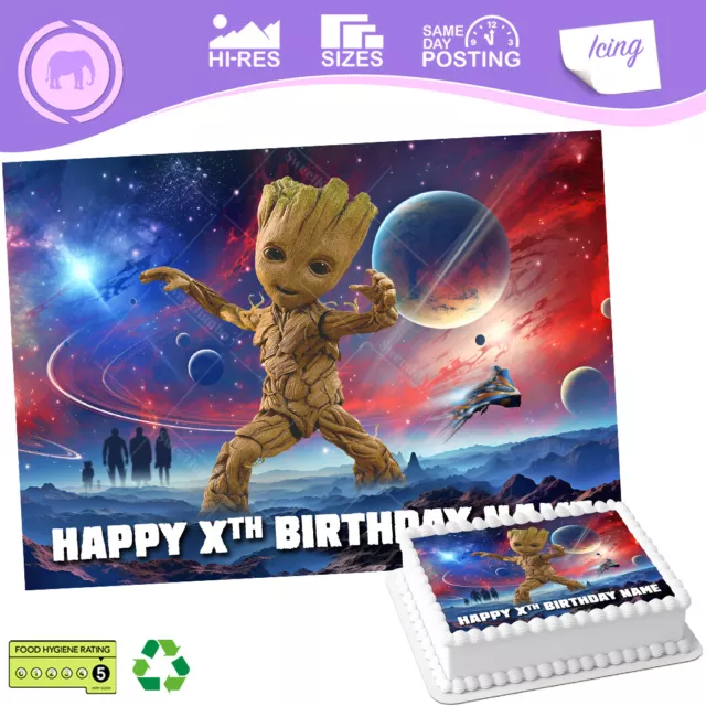 Groot Personalised Cake Topper Decoration Edible Icing sizes inc Costco