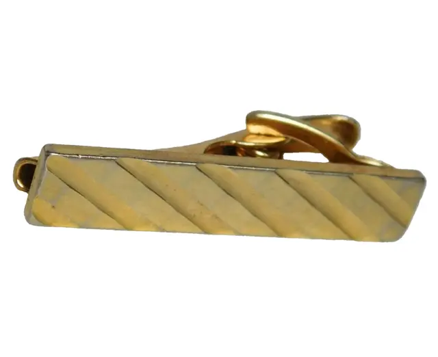 Short tie clip clasp classic men's goldtone jewellery 1.5 inch long