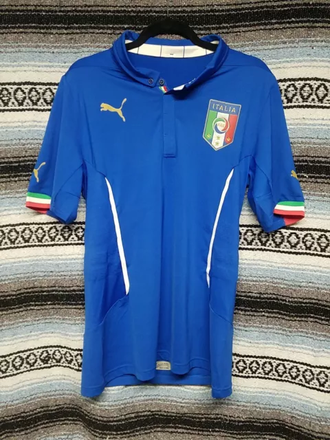 Italy Home 2014 Soccer Football Jersey XXL Puma Mens Serie A Calcio Player Issue