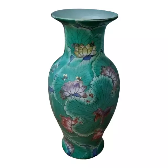 Portafiori anfora vaso in ceramica cinese porta fiori handmade antico vintage