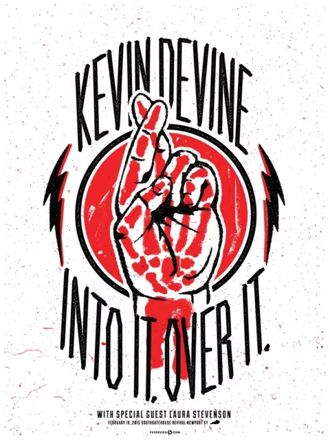 Kevin Devine + Into It Over It February 2015 Limited Edition Gig Poster