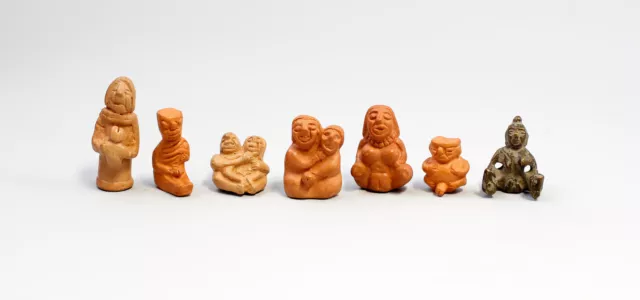 99850026 7 Erotic Miniatures South-East Tone & Bronze H2bis4, 5cm