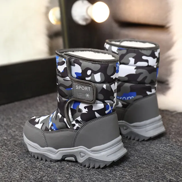 fr Kids Snow Boots Toddler Winter Outdoor Boots Warm Toddler Boots for Boys Girl 3