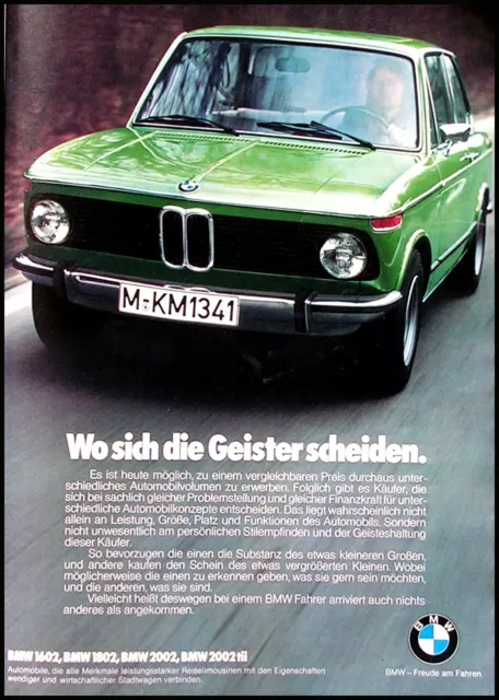 BMW 02-Reihe, 1602, 1802, 2002, 2992 tii.   originale Werbung aus 1974      12