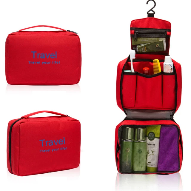 Bolsa de lavado colgante maquillaje cosméticos organizador ducha estuche de viaje inodoro