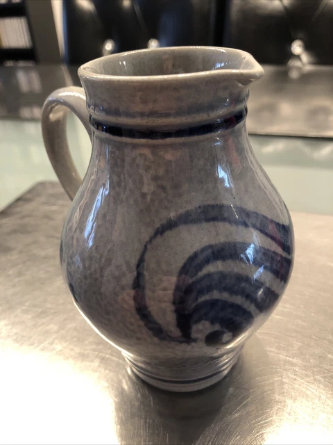 KLEIRABA Bembel Weinkrug Keramik Handarbeit Grau-weiß Höhe 12 Cm 0,25L