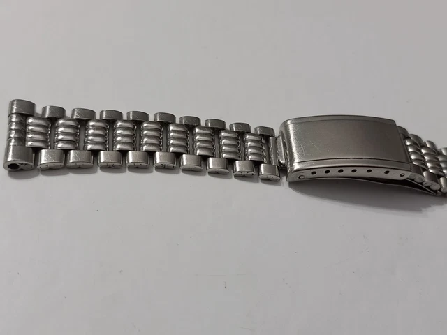 Rare 1956 Gay Freres Steel Bracelet 17.8 mm Straight Ends For Rolex Patek .... Rare 1956 Gay Freres Steel Bracelet 17.8 mm Straight Ends For Rolex Patek ....