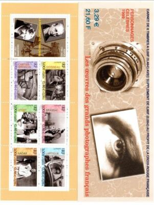 Carnet "Les Photographes Français" signé du graveur "M.CARON" et num 