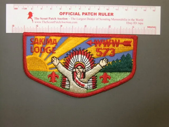 Boy Scout OA Sakima Lodge 573 1986 NOAC Flap 4955AA
