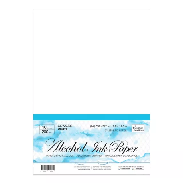 Alcohol Ink Synthetic Paper - White A4 - 200gsm (10 sheets per pack​​​​​​​)