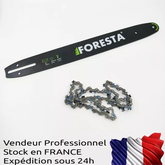 PACK Guide + 1 chaine de tronçonneuse 3/8" LP  0.050"  57 ent. 40 cm de coupe