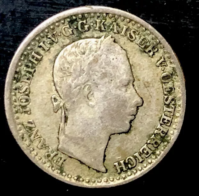 10 Kreuzer 1859 M Österreich  . Kaiser Franz Josef . Silber
