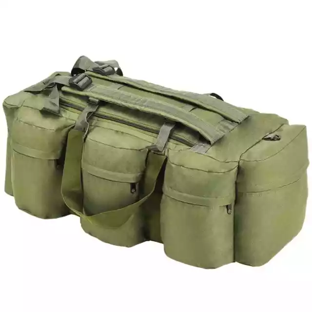 Sac de sport style militaire 3-en-1 90 L Vert olive