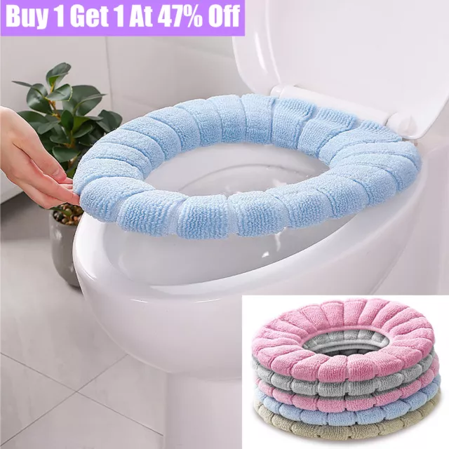 Bathroom Toilet Seat Closestool Washable Soft Warm Mat Cover Pad Cushion Cover