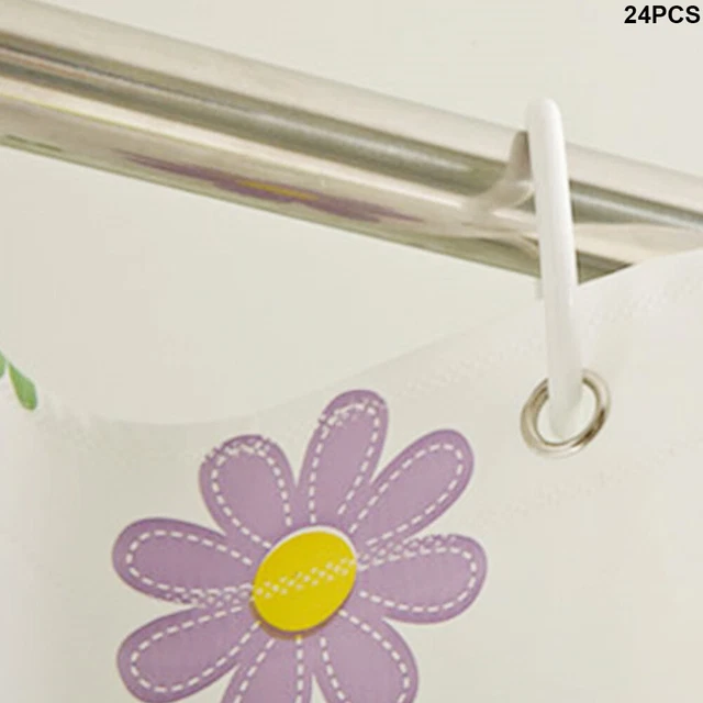 C-shaped Shower Curtain Rings Loop Window Home Replacement Hanging Hooks