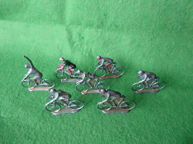 Lot De 3 Figurines Cyclistes Tour De France - Échelle 1/32 - Aluminium - Salza - France