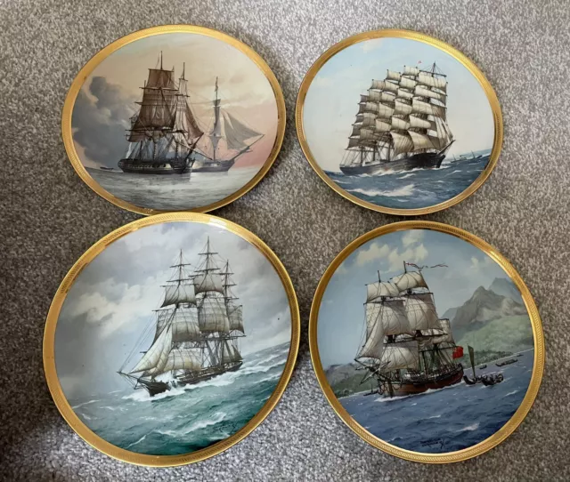 The Great Ships Of The Golden Age Of Sale Plates Set  FRANKLIN MINT 1987