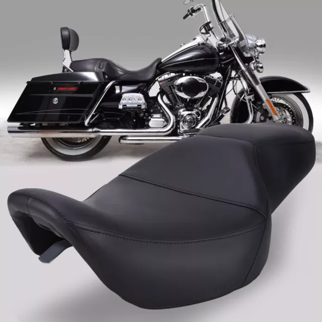 1997-2007 Seat For Harley Road King Models Smooth Pattern One-Piece Front & Rear