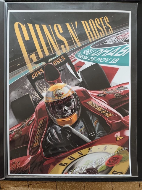 GUNS N' ROSES lithograph concert World Tour/Not In This Lifetime..(19 ...