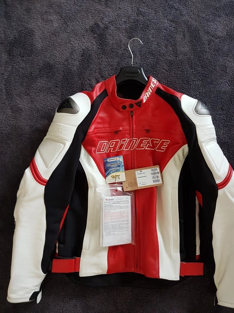 MOTORCYCLE JACKET DAINESE G Racing C2 Red/White Size 56