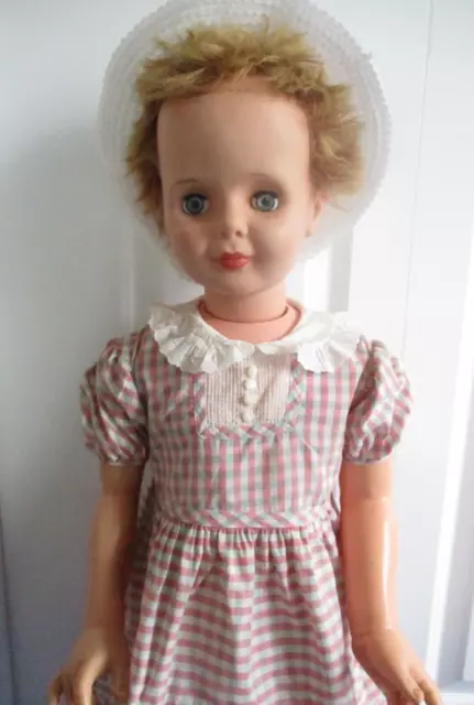 Vintage Patty Playpal Clone Companion Type Doll 35" Blonde Hair Sleepy Blue Eyes