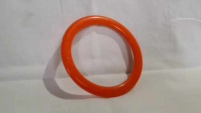 Ddr Baby Spielzeug - Ring Orange -  Rassel - Motorik - Vintage - Kleinkind