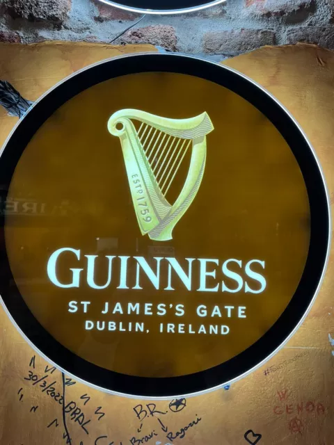 GUINNESS BEER IRELAND Raro Faretto Lanterna Insegna Luminosa Irish Pub Birreria