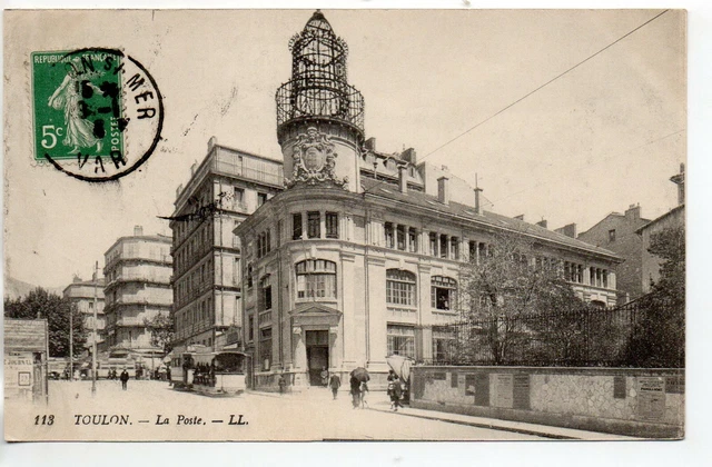 Thème LA POSTE - Bureau de Poste - CPA 83 - TOULON -  la poste - tramway