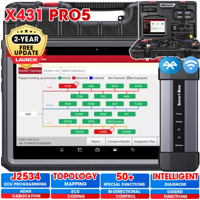 LAUNCH X431 Pro 5 Auto Dispositivo diagnostico OBD2 Programmazione ECU Codifica