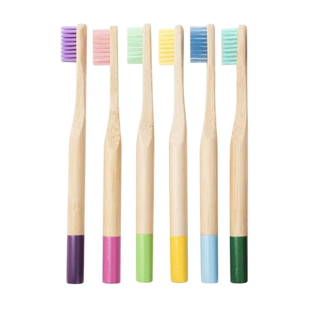 6 pz spazzolino da denti ecologico da viaggio bambù spazzolini da denti bambini