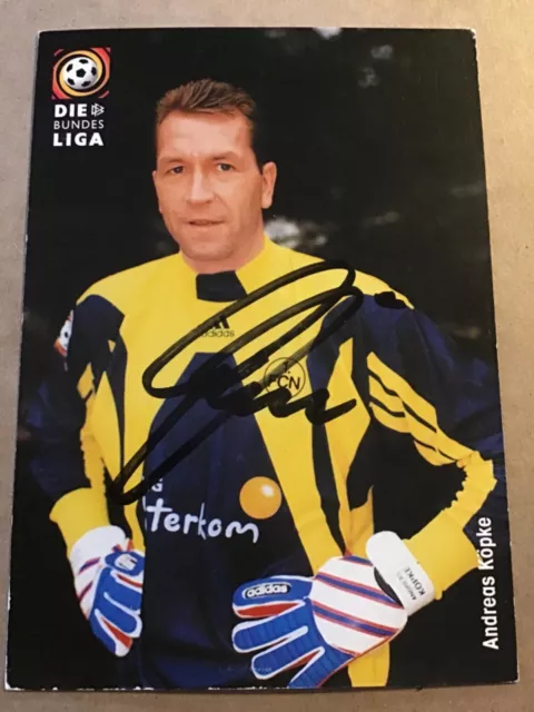 Andreas Köpke,  Germany 🇩🇪 1.FC Nürnberg 1998/99 hand signed