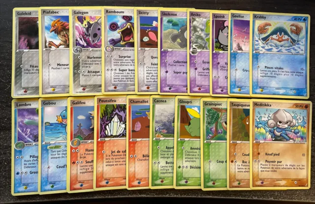 Lot 20 Cartes Pokémon Ex Gardiens De Cristal Bloc Ex Occasion /100