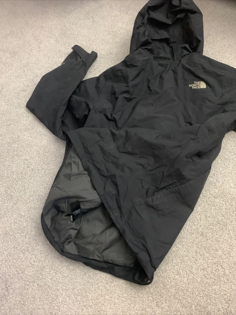 Men's Vintage The North Face Hyvent Jacket Size L Black / Grey Good Condition