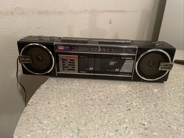 PANASONIC RX-FW20 DUAL Cassette Stereo Player Radio Vintage Parts