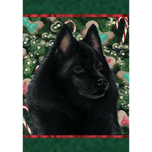 Christmas Holiday Garden Flag - Schipperke 141011