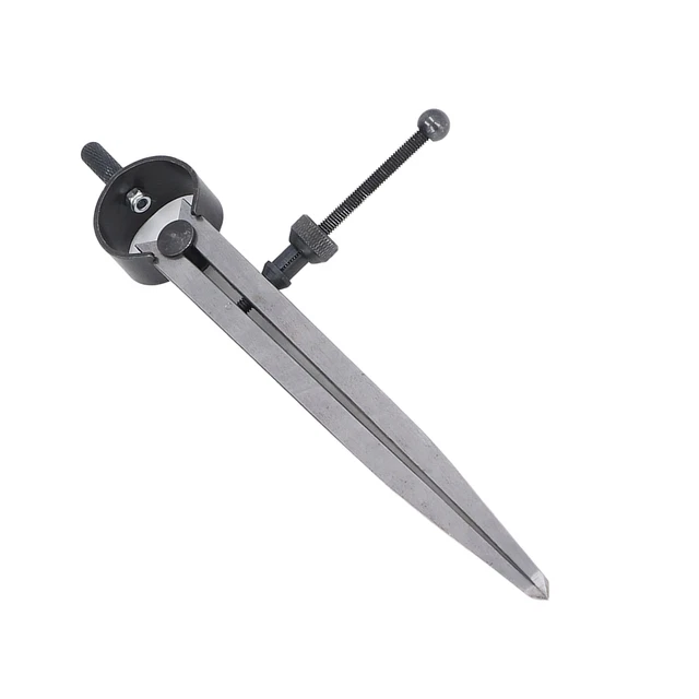 Divider Compass Durable Flat Leg Spring Dial Gauge Carbon Steel Fine Adjustment