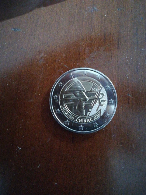 pièce de 2 euros commémorative Chirac 2022